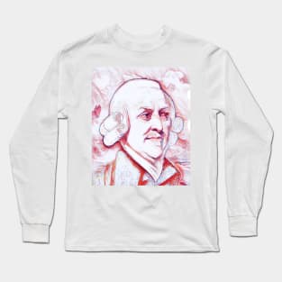Adam Smith Portrait | Adam Smith Artwork | line art 3 Long Sleeve T-Shirt